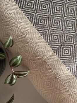 Diamond Design Grey Bedspread, 2 of 8