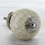 Cream Crackle Cupboard Door Knob Drawer Handle, thumbnail 2 of 3