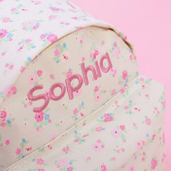 Personalised Ditsy Floral Print Mini Backpack, 3 of 6