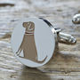 Yellow Labrador Cufflinks, thumbnail 4 of 4