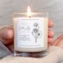 Birth Flower Gift Personalised Birth Month Candle, thumbnail 1 of 5