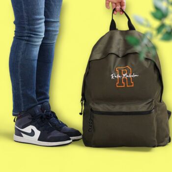 Personalised Recycled Embroidered Backpack, 4 of 12
