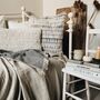 Puglia Cotton And Linen Modern, Double Sided Blanket Mussel Grey, thumbnail 4 of 12
