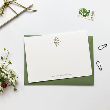 British Wildflower Personalised Flat Notecards, 5 of 10