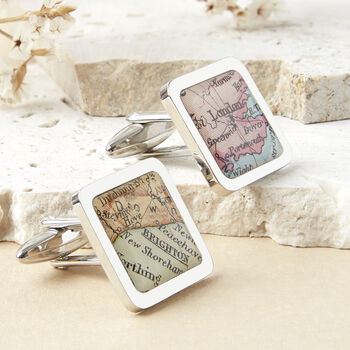 Personalised Location Map Cufflinks, 2 of 11