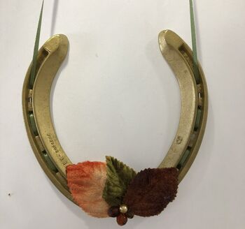 Personalised Summer Leafy Lucky Wedding Horseshoe, 3 of 12