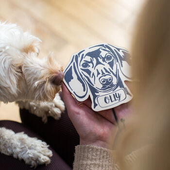 Personalised Wooden Dachshund Dog Lead Wall Hook, 5 of 5