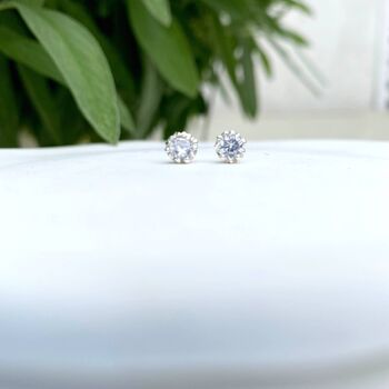 Starburst Diamond Brilliant Cut Solitaire Earrings, 7 of 7