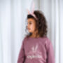 First Easter Bow And Bunny Ears Personalised Embroidered Sweatshirt Jumper, thumbnail 5 of 9