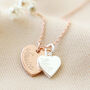 Personalised Double Heart Charm Necklace, thumbnail 5 of 12