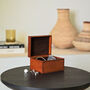 Monogram Leather Cufflink Box, Christening Gift, thumbnail 7 of 12