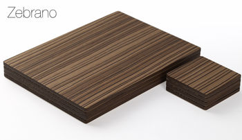 Real Wood Veneer Placemat Set Or Coaster Set, 4 of 9