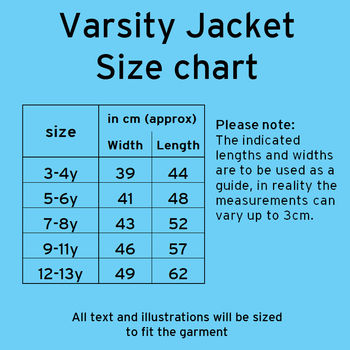 Child's Personalised College Varsity Jacket, 9 of 11